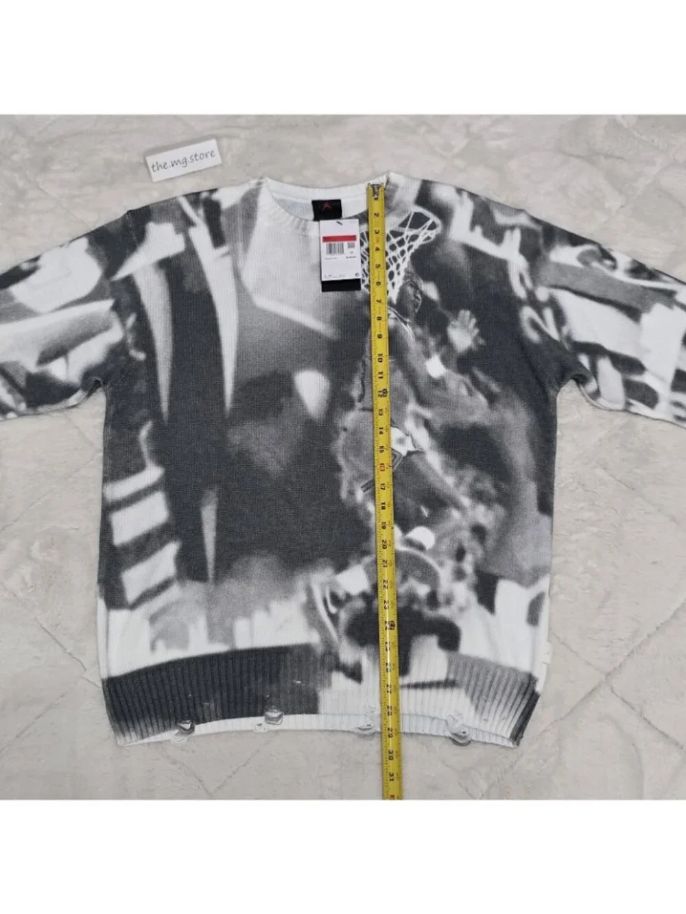 Jordan Flight Heritage Knit Sweater Sail Black Michael Jordan HQ1635-133 Men's L